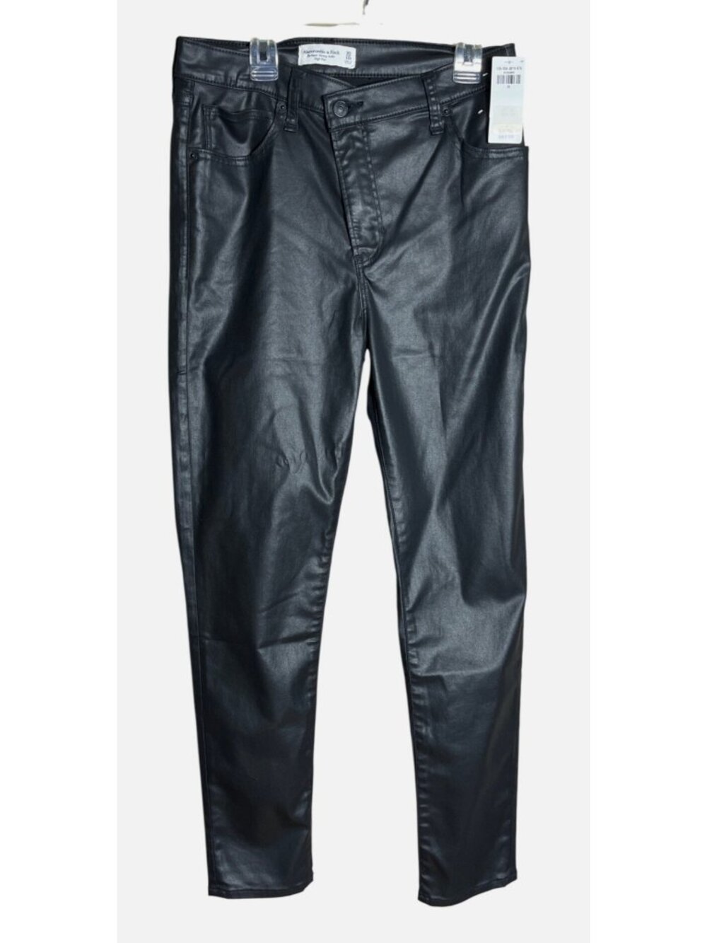 NWT Abercrombie & Fitch Jeans Vegan Leather Super Skinny Ankle High Rise 30/10R